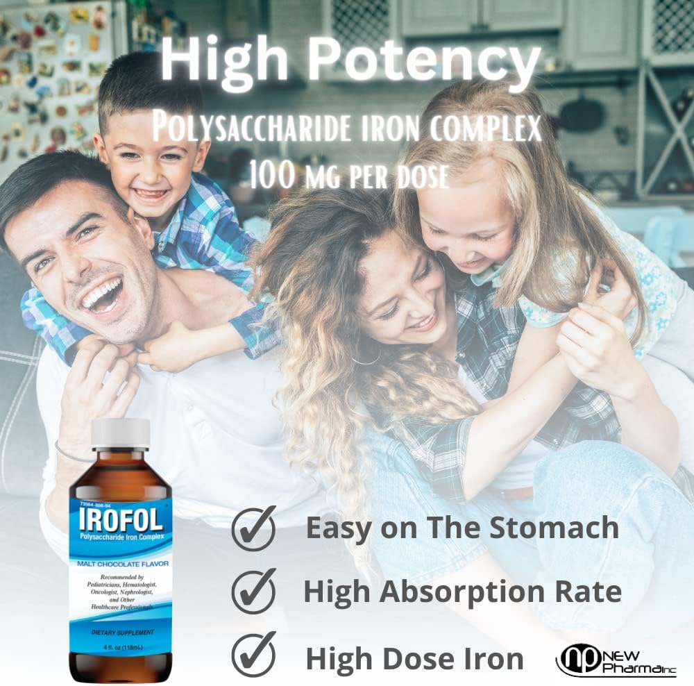 Irofol High Dose Iron Supplement – 100 mg Polysaccharide Iron Complex