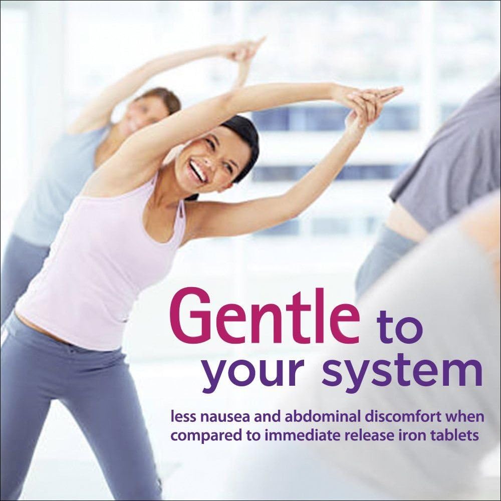 Slow Fe 45mg Iron Supplement - Slow Release, High Potency - 30 Count