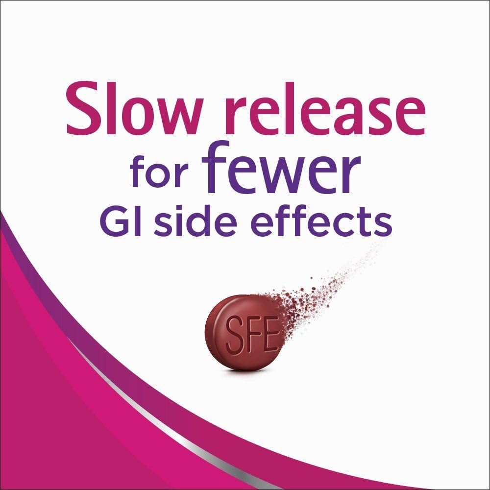 Slow Fe 45mg Iron Supplement - Slow Release, High Potency - 30 Count