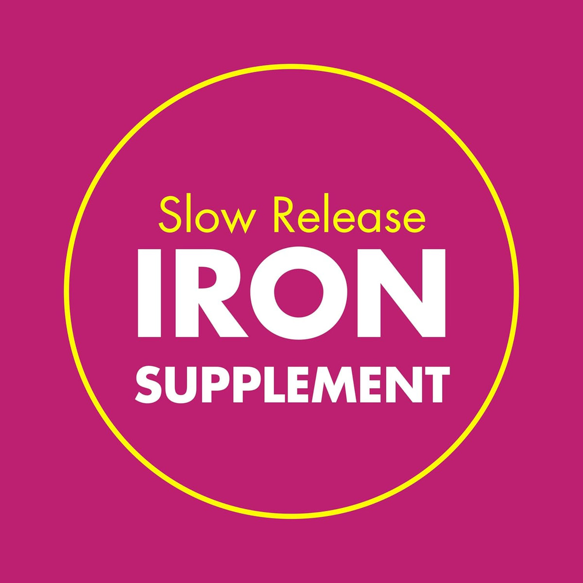 Slow Fe 45mg Iron Supplement - Slow Release, High Potency - 30 Count