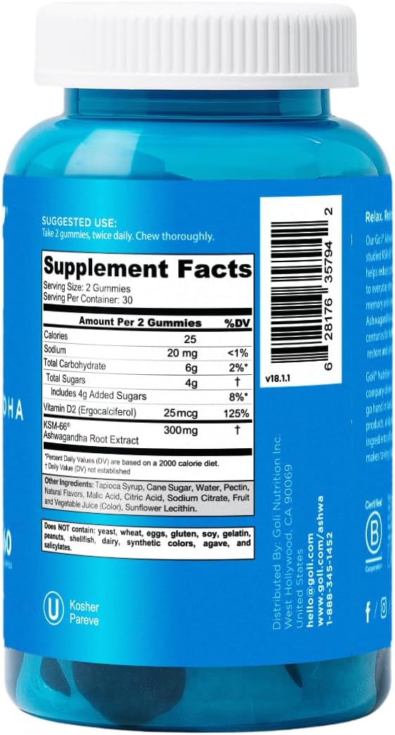 Goli Ashwagandha & Vitamin D Gummy