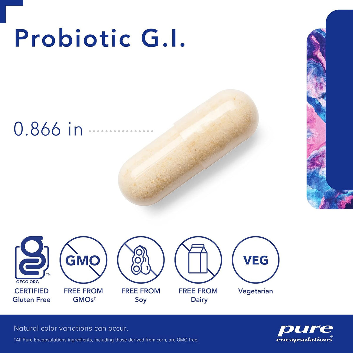 Pure Encapsulations® Probiotic G.I. - Shelf Stable Probiotic for Intestinal Health - 60 Capsules