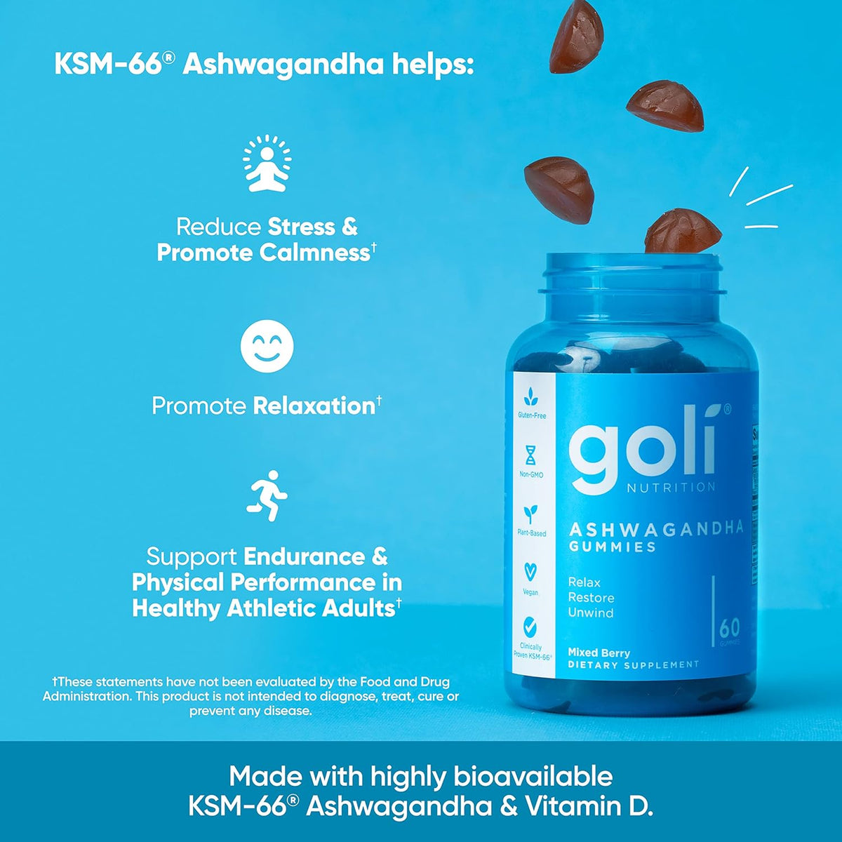 Goli Ashwagandha & Vitamin D Gummy