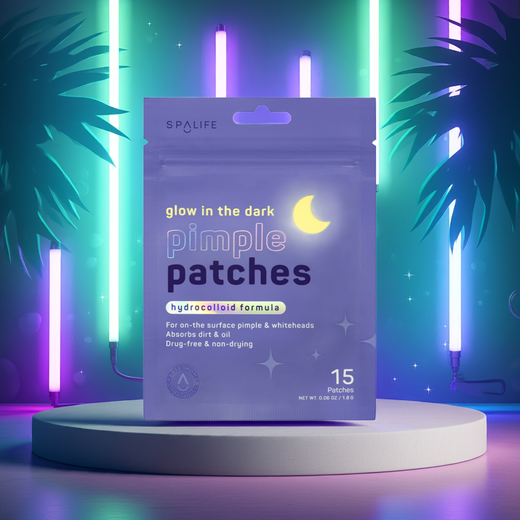 Fun Glow-in-the-Dark Moon Hydrocolloid Pimple Patches – 15 Count