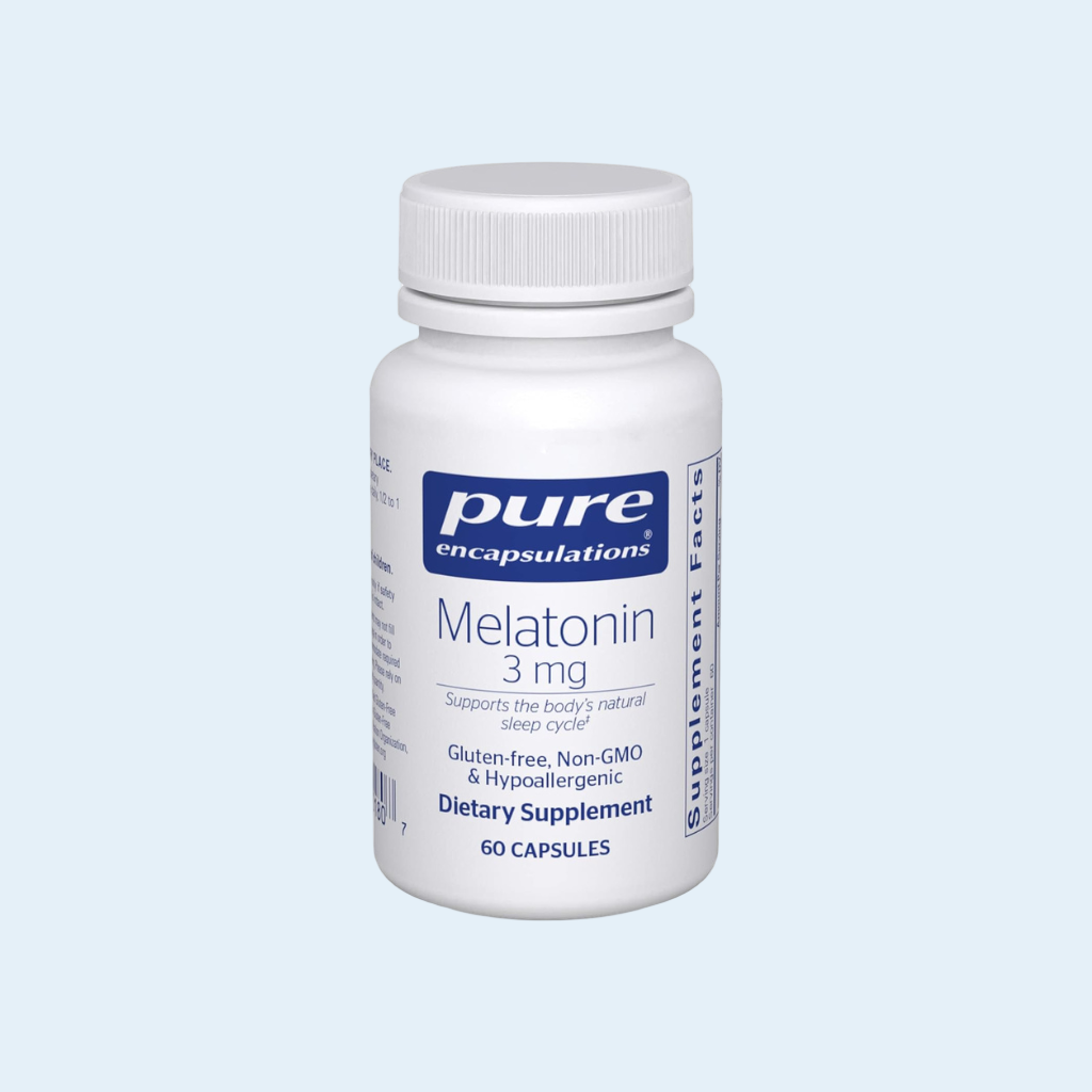 Pure Encapsulations® Melatonin 3 mg - Antioxidant Supplement to Support Natural Sleeping - 60 Capsules