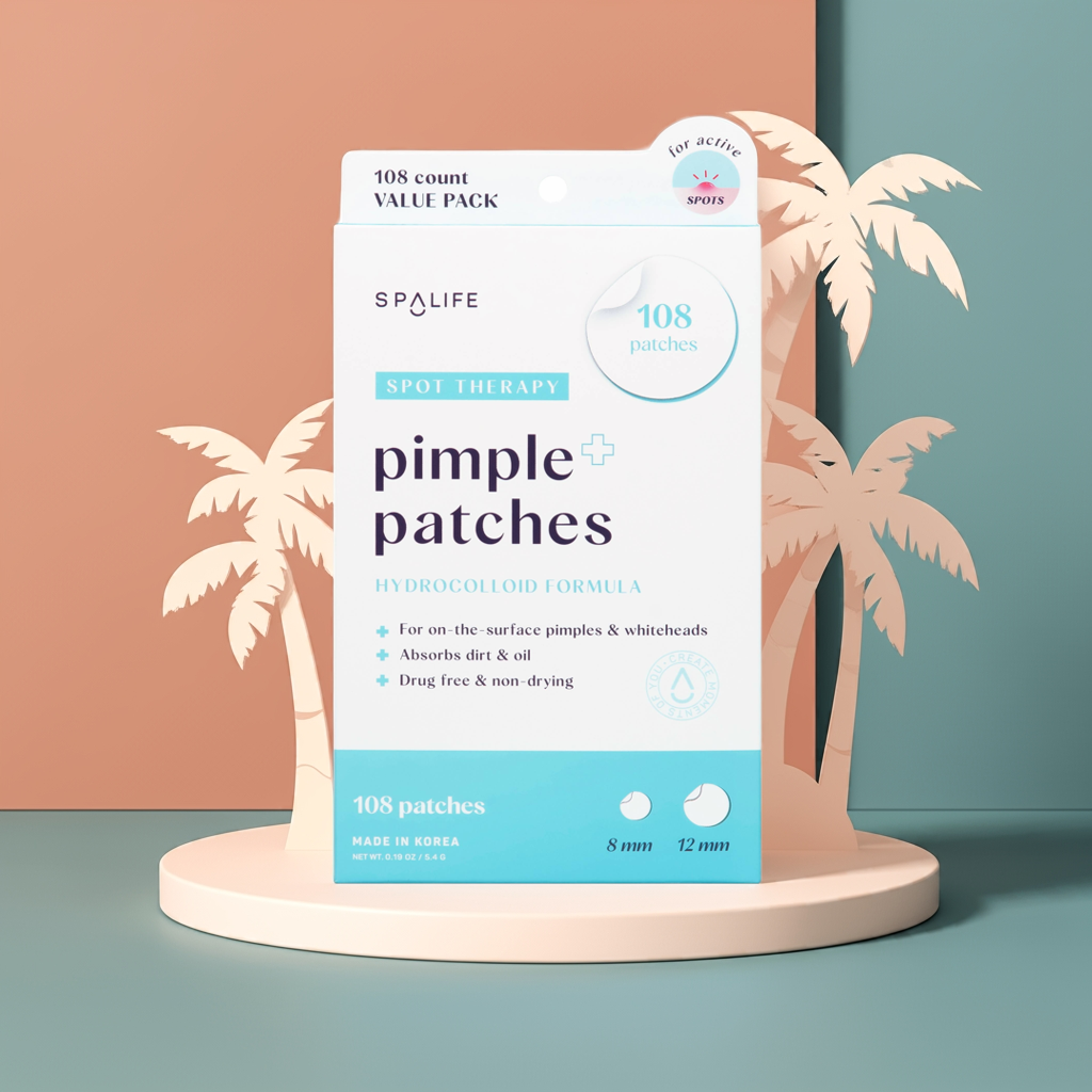 Spot Therapy Hydrocolloid Pimple Patches – 108 Count White Box