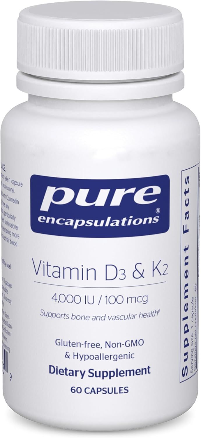 Pure Encapsulations® Vitamin D3 &amp; K2 - 60 Capsules