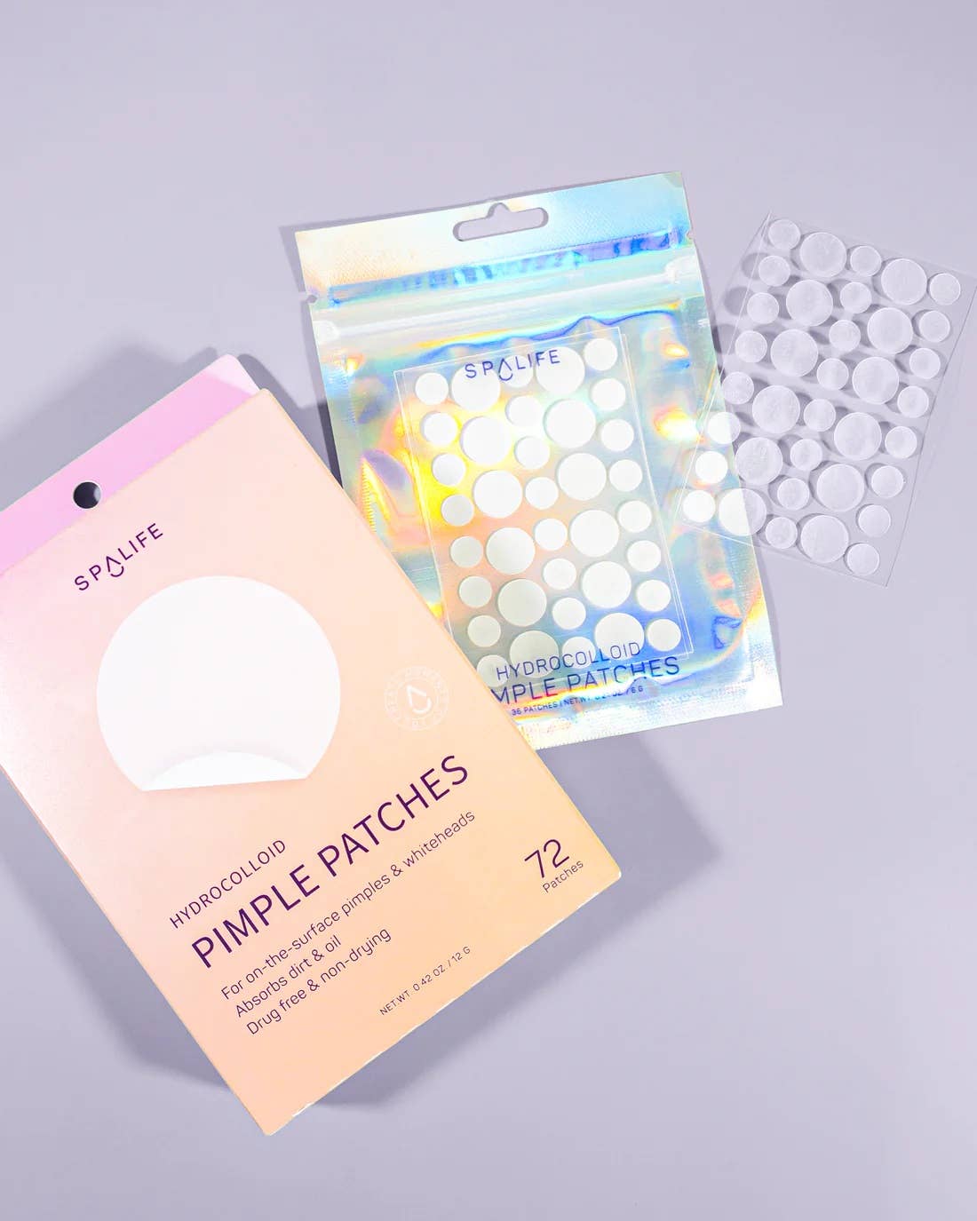 Clear Hydrocolloid Pimple Patches – 72 Count Pink Box