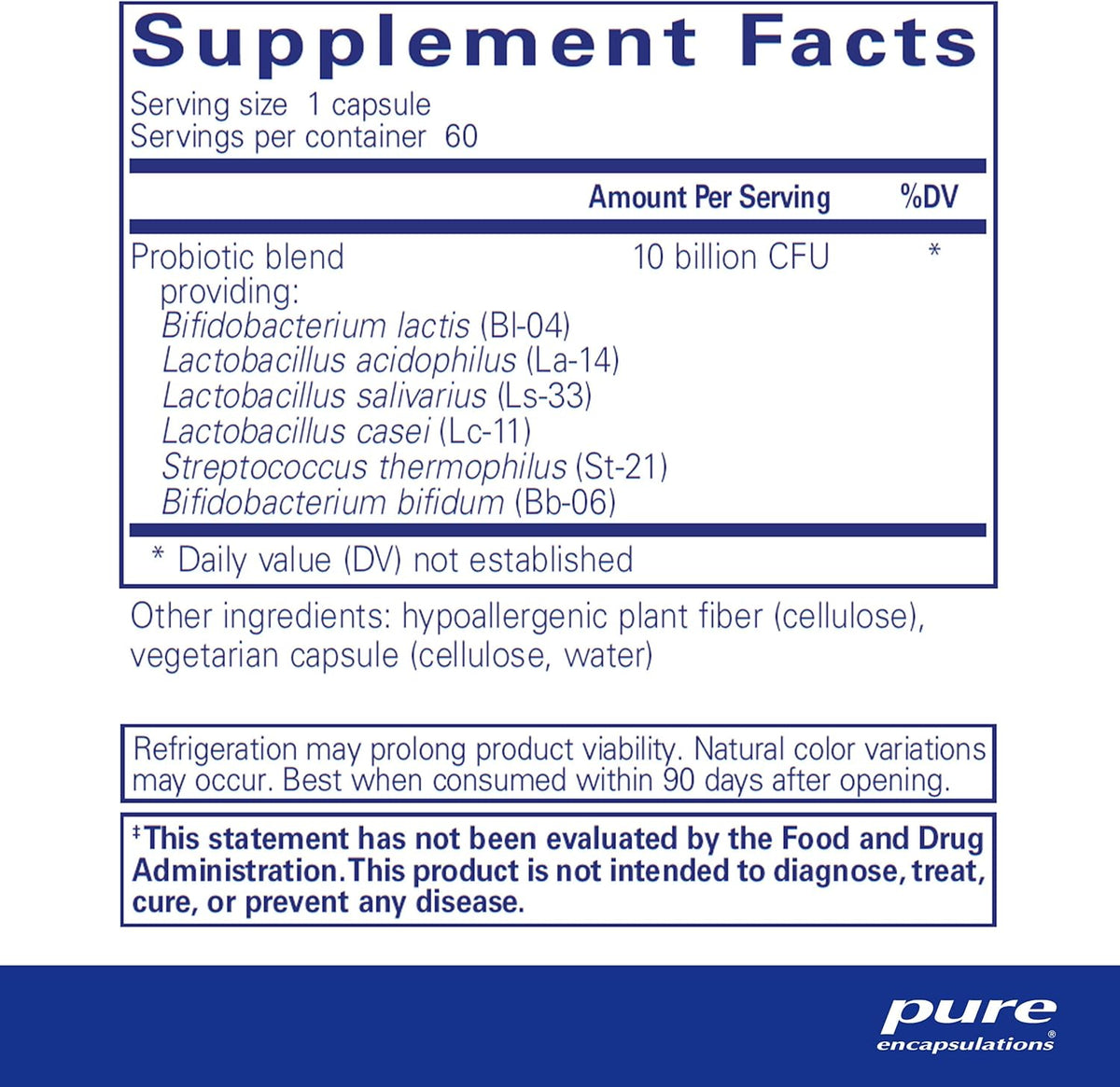 Pure Encapsulations® Probiotic G.I. - Shelf Stable Probiotic for Intestinal Health - 60 Capsules