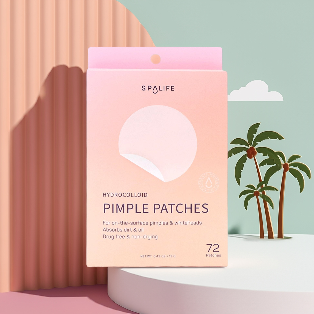 Clear Hydrocolloid Pimple Patches – 72 Count Pink Box