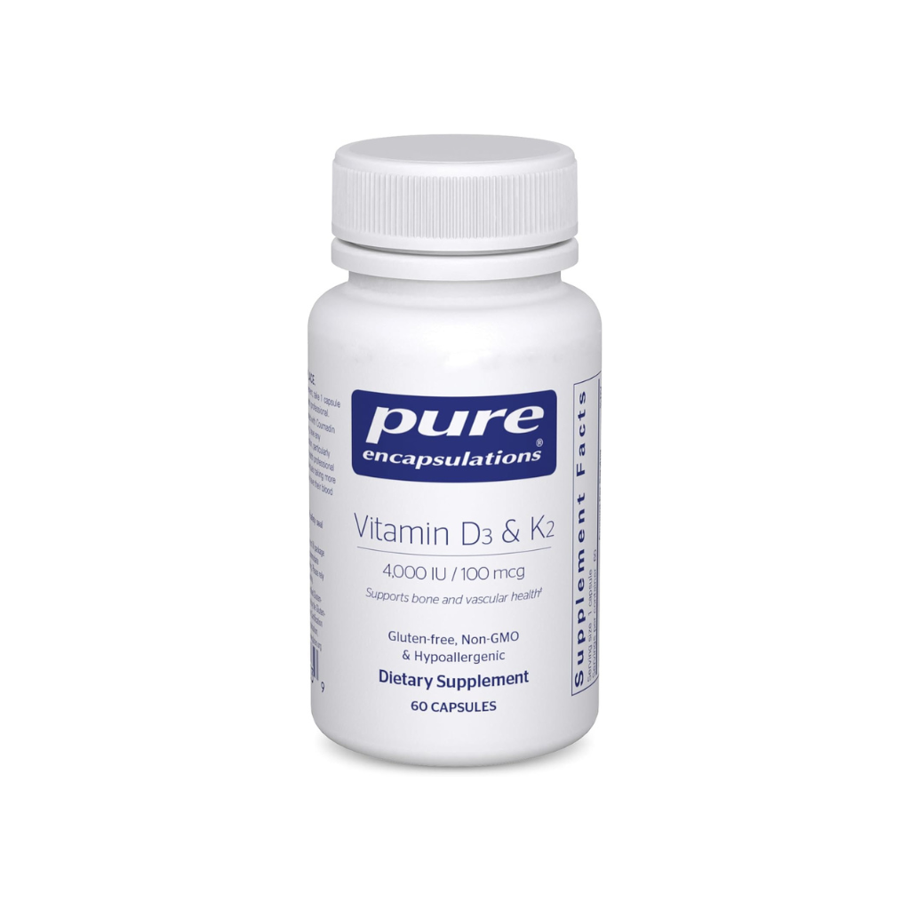 Pure Encapsulations® Vitamin D3 &amp; K2 - 60 Capsules