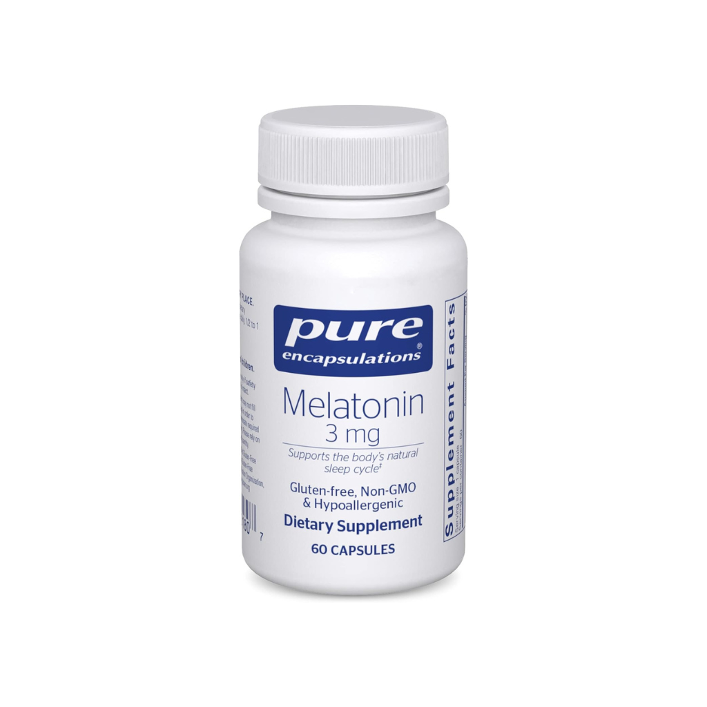 Pure Encapsulations® Melatonin 3 mg - Antioxidant Supplement to Support Natural Sleeping - 60 Capsules