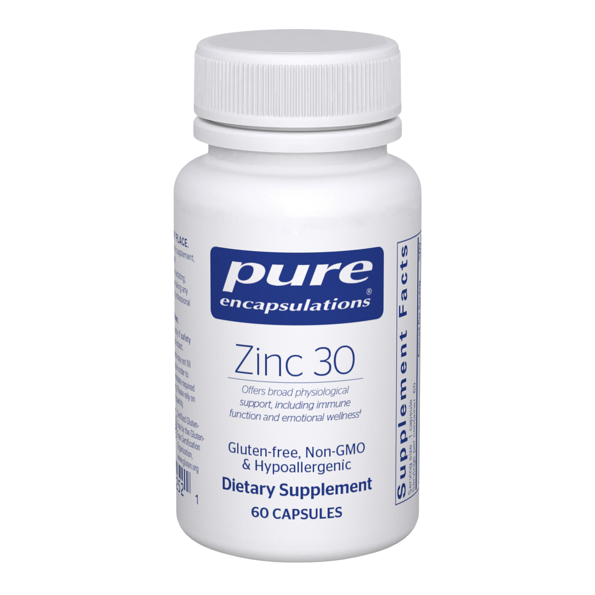 Pure Encapsulations® Zinc 30 mg - 60 Capsules