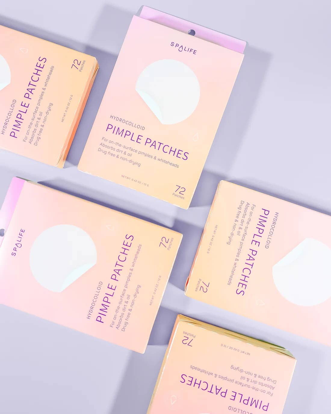 Clear Hydrocolloid Pimple Patches – 72 Count Pink Box