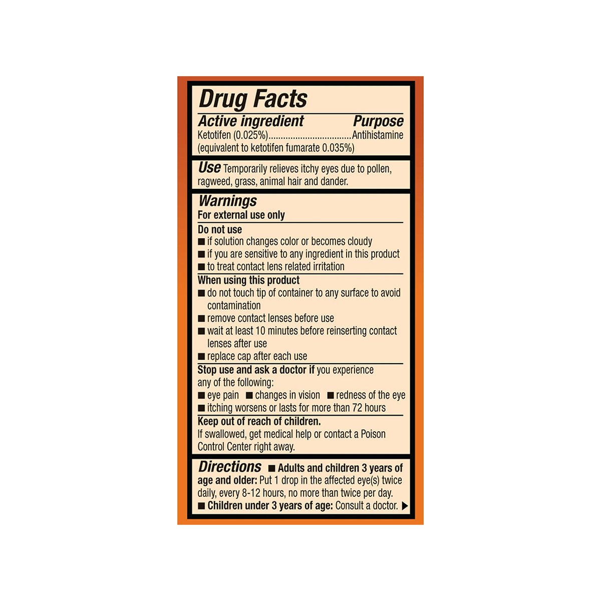 Zaditor Eye Care Allergy Relief Eye Drops (5 ml bottle)