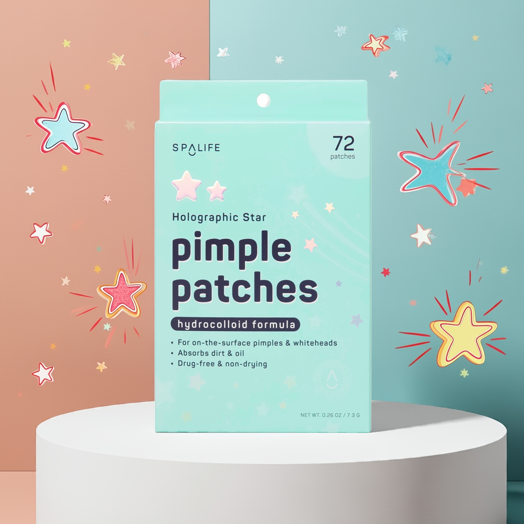 Holographic Star Hydrocolloid Pimple Patches – 72 Count